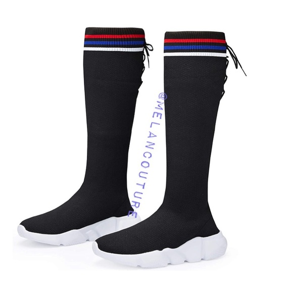 Socks Boots Breathable Knit Slip On Sneakers - Picture 6 of 7